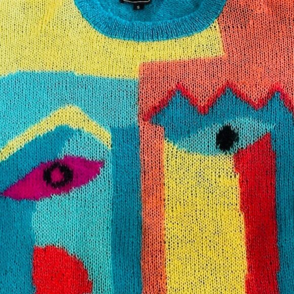 Renee Tener For Jeanne Pierre Picasso 80’s Vintage Mohair Sweater Size Small - Picture 3 of 6